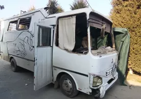 Yangiyoʻldagi zapravkada avtobus gazballoni portladi фото