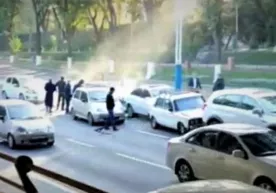 Toshkentda 5 ta avtomobil oldinma-ketin to‘qnashdi фото
