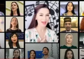 Hulkar Abdullayevaning «Paqa-paq» qo‘shig‘ini Zoom orqali birgalikda ijro etishdi (video) фото
