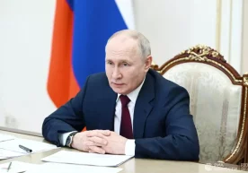 Putin isyon vaqtida egallangan hududda yig‘ilish o‘tkazdi фото