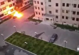 Фарғонада «Жентра» автомобили ёқиб юборилди (видео) фото