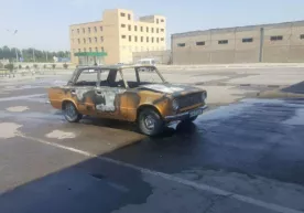 Намангандаги газ қуйиш шохобчасида ВАЗ-21011 ёниб кетди (фото) фото