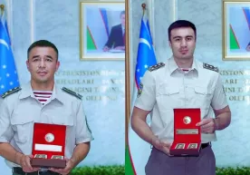 Баҳодир Жалолов ва Ҳасанбой Дўстматовга подполковник ҳарбий унвони берилди фото