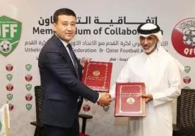 O‘FF QFU bilan memorandum imzoladi yoxud Qatar bilan o‘rtoqlik o‘yini o‘tkazishga kelishib olindi фото