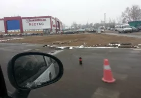 Тошкентда янги йўлнинг бир қисми чўкди фото