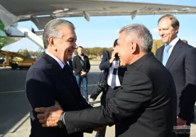 Shavkat Mirziyoyev Qozon shahriga yetib bordi фото
