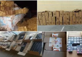 Bojxonachilar traktor tirkamasidagi somon o‘ramlari ostiga 2,7 mlrd. so‘mlik dori-darmonlar yashirilganligini fosh etishdi фото