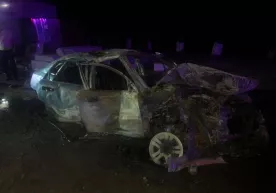 Наманганда Lacetti ЙТҲга учраб, ҳайдовчиси билан бирга ёниб кетди фото