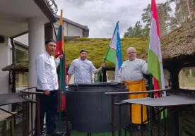 Litvada mamlakat uchun rekord bo‘lgan 200 kg osh damlanadi фото