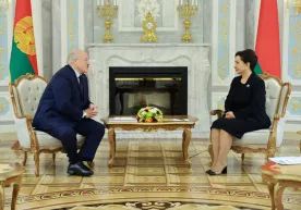 Tanzila Norboyeva Aleksandr Lukashenko bilan uchrashdi фото