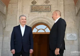 O‘zbekiston prezidenti Shusha shahrida bo‘ldi (foto) фото