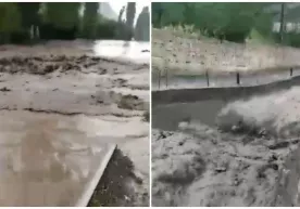 Сўх ва Шоҳимардонда кучли ёмғир ҳамда дўл ёғди фото