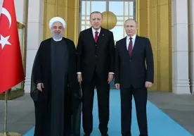 Анқарада Путин, Эрдўған ва Руҳонийнинг Сурия бўйича музокаралари бошланди фото