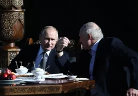 Шавкат Мирзиёев совға қилган супада Путин, Раҳмон ва Лукашенко суҳбатлашди фото