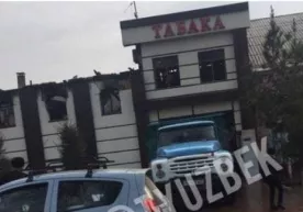 Yangiyo‘ldagi kafe batamom yonib kul bo‘ldi (video) фото