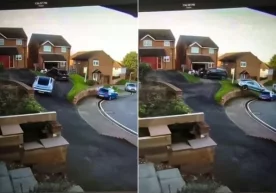 Porsche Taycan boshqaruvni yo‘qotib, bir necha metr balandlikdan qulab tushdi (video) фото