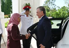 Shavkat Mirziyoyev Singapurda muzokaralarni boshlab yubordi (foto) фото