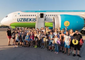 Ukrainalik bir guruh bolalar O‘zbekistonda dam olish uchun olib kelindi (foto) фото