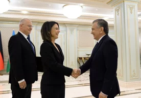Шавкат Мирзиёев Анналена Бербокни қабул қилди фото