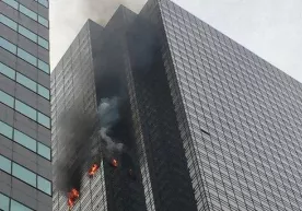 Дональд Трампнинг бизнес марказида ёнғин содир бўлди (видео) фото