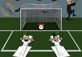 Karikatura: Beyl va Benzema raqib darvozasi oldida nima qilmoqda? фото