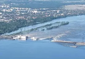 Xerson oblastidagi Kaxovka GES portlatildi. Asosiy ma’lumotlar (video) фото