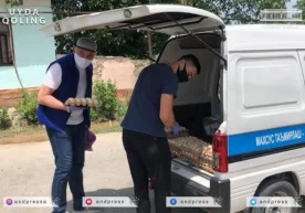 Хайрия билан шуғулланаётган Сардор Раҳимхон Қўрғонтепага келди фото