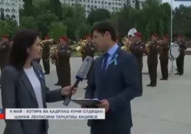 Toshkentda «Sharaf lentalari»ni tarqatish aksiyasi o‘tkazilmoqda (video) фото