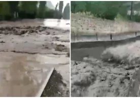 Сўх ва Шоҳимардонда кучли ёмғир ҳамда дўл ёғди фото