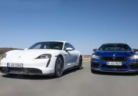 BMW М8 ва Porsche Taycan пойга трассасида дуэль уюштирди (видео) фото