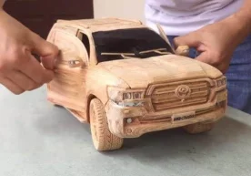 Вьетнамда ёғочдан Toyota Land Cruiser​ автомобилини ясашди (видео) фото