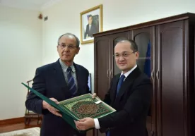 Prezident matbuot kotibi “Ozodlik Radiosi” bosh muharriri bilan uchrashdi (foto) фото