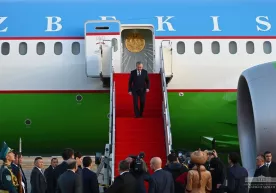 Шавкат Мирзиёев амалий ташриф билан Остона шаҳрига келди (фото) фото