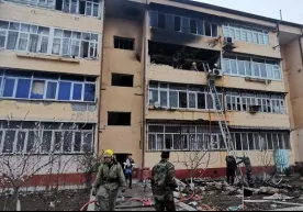 Андижондаги кўп қаватли уйларнинг бирида газ портлади фото