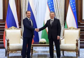 Shavkat Mirziyoyev Dmitriy Medvedevni qabul qildi фото