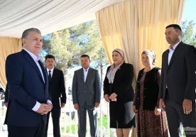 Prezident Shavkat Mirziyoyev Jarqo‘rg‘on tumanidagi “Kamola Kamolbek Quyun” fermer xo‘jaligida bo‘ldi. фото