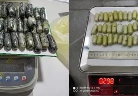 Божхоначилар 1,3 кг.дан ортиқ оғуни ютиб олиб ўтмоқчи бўлган шахсларни қўлга олишди фото