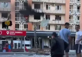 Самарқанд шаҳридаги кўпқаватли уйда газ портлади фото