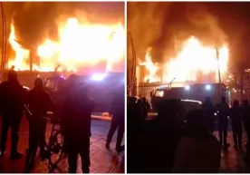 В Андижанской области в магазине произошел крупный пожар фото