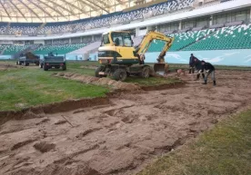 "Milliy" stadionning chimini yangilash ishlari olib borilmoqda (foto) фото