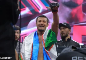 Достон Бозоров даҳшатли кечган чемпионлик жангида ғалаба қозонди фото