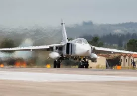 Сурияда Россияга тегишли «Су-24» самолёти ҳалокатга учради фото