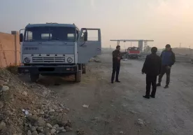 Kamaz rusumli yuk tashish avtotransport vositasi jarima maydoniga olib kirildi фото