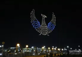 Ҳумо қуши, карвон, донишманд қария — Наманганда кўкка 500 та дрон учирилди фото