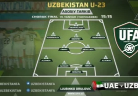 U-23 Osiyo chempionati. BAA - O‘zbekiston uchrashuvi asosiy tarkibi ma’lum qilindi фото