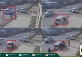 Самарқандда ЙТҲ: «Спарк» остида қолган аёлни одамлар чиқариб олди фото
