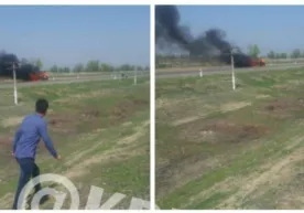 Jizzaxda 2 Nexia to‘qnashib, yonib ketdi va 8 kishi halok bo‘ldi (video) фото