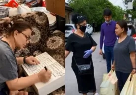 Yulduz Usmonova uyi oldida Sardobadagi toshqindan jabrlanganlar uchun insonparvarlik yordami to‘plamoqda фото