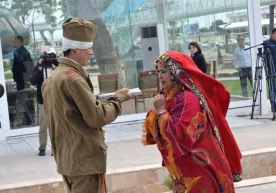 “Vatanparvarlar” bog‘ida Ikkinchi jahon urushi davri sahnalashtirildi фото