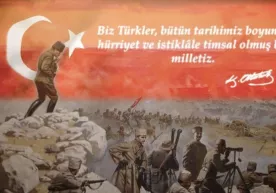 Buxoro hay’ati Mustafo Kamol Otaturkka Amir Temur qilichini taqdim etgan edi фото